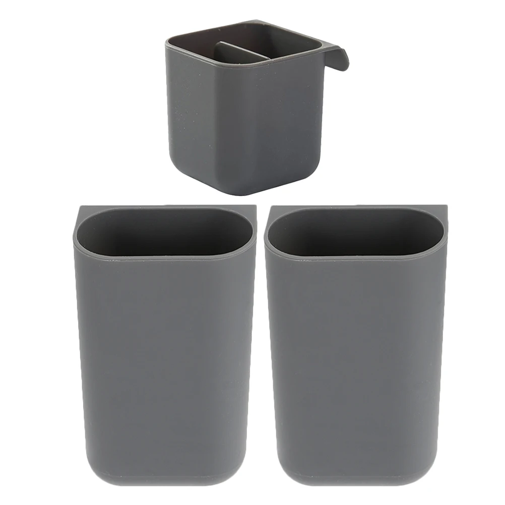 

3pcs Desktop Pen Holder Stationery Organizer Spacesaving PP Material Selfadhesive Ideal for Pens Pencils Makeup Brushes