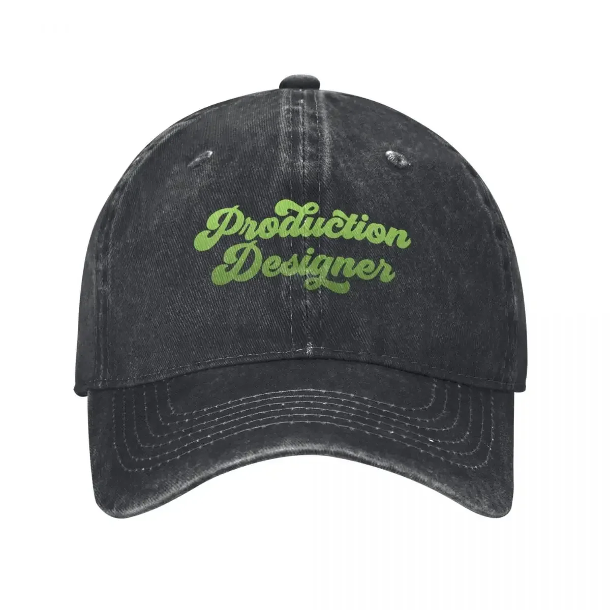 Groovy Production Designer - Lime Green Gradient Baseball Cap Custom Cap Golf Hat Thermal Visor Boy Women's