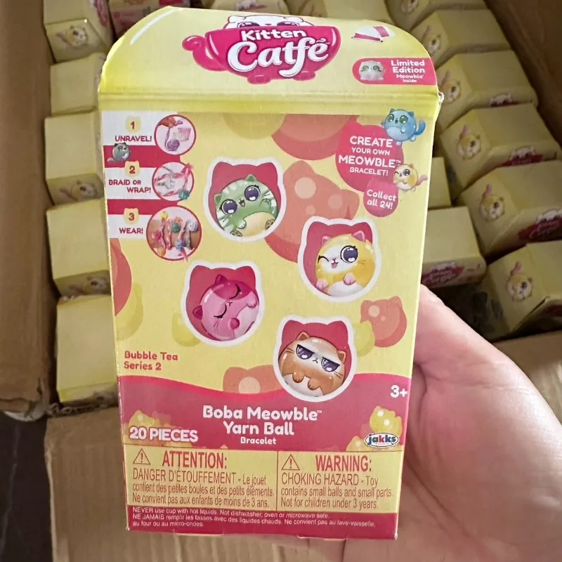 

Catfes Boba Meow слепая коробка игрушки пряжа шарик браслет подвески застежки милый кот куклы игрушки коллекционные украшения