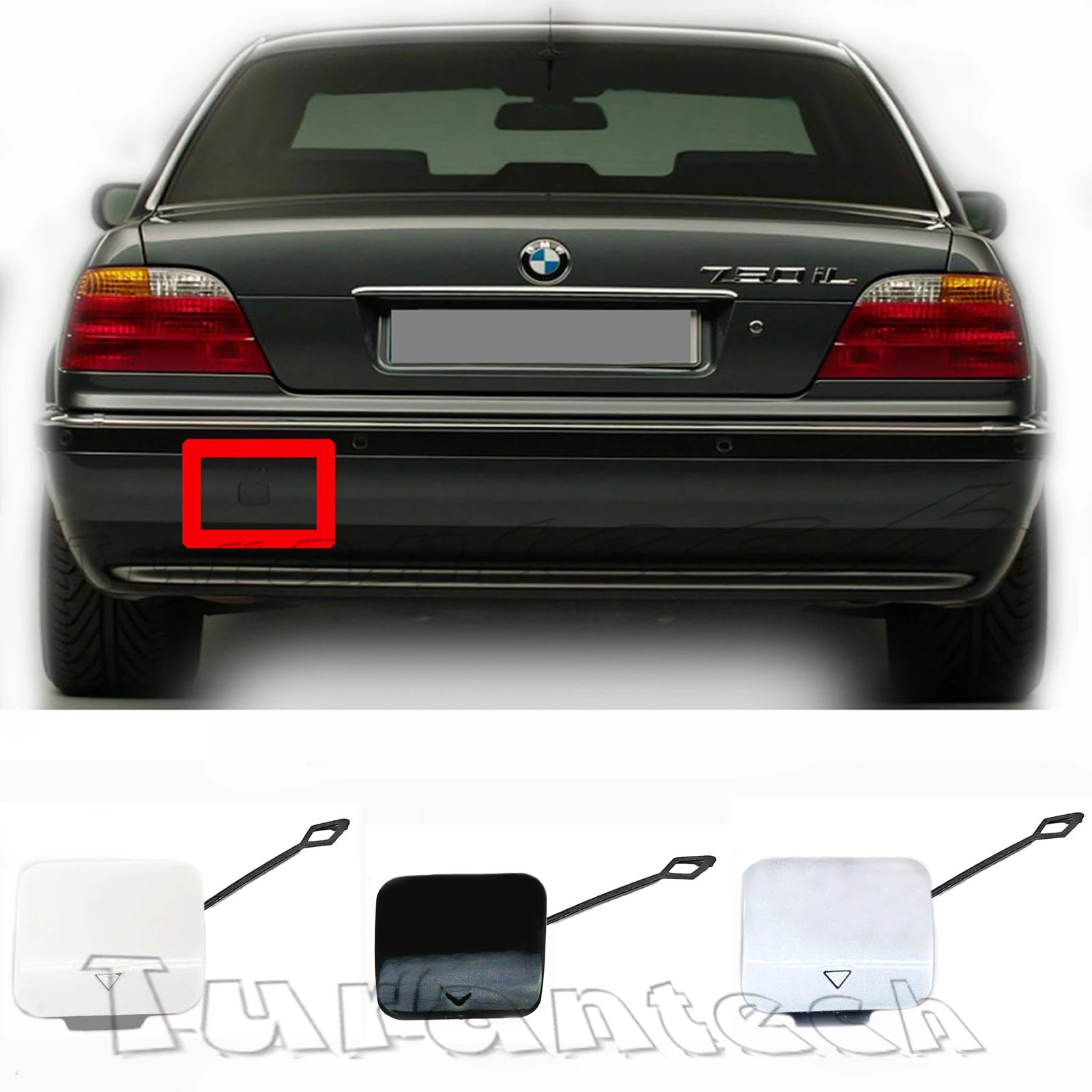 

Заглушка буксировочного крюка заднего бампера для BMW 7 серии E38 (1994-2001) моделей 728i, 730i, 735i, 735iL, 740i, 740iL, 750i, 750iL