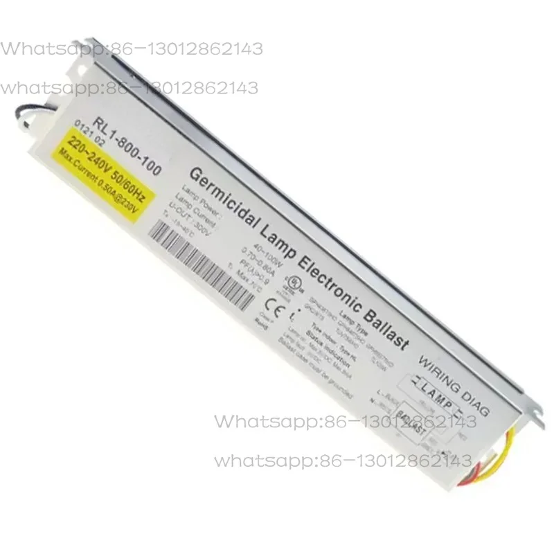 RL1-800-100 100W/75W/80W Water Treatment UV Lamp Electronic Ballast 200-240V
