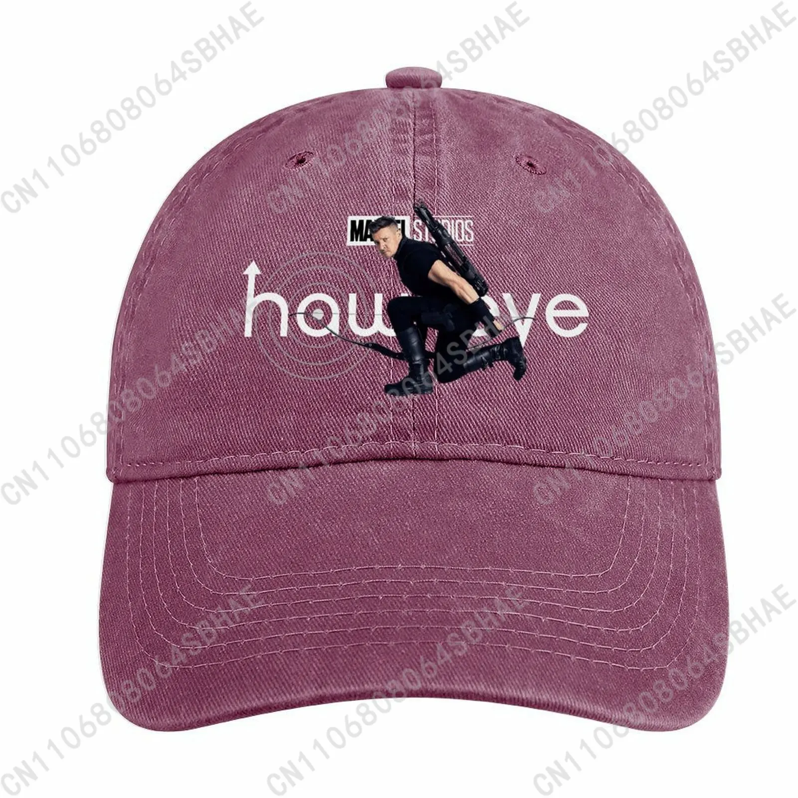 

Marvel Hawkeye Washed Cotton Baseball Cap Vintage Dad Hat Men Women Retro Adjustable Denim Cap Streetwear Cosplay