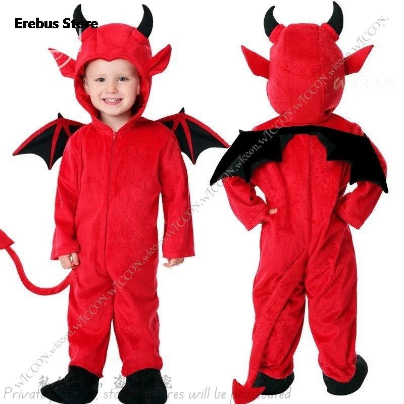 Costumi per bambini di Halloween Cute Little Devil Bat Performance Clothes per ragazzi e ragazze Set di costumi da vampiro che giocano di ruolo