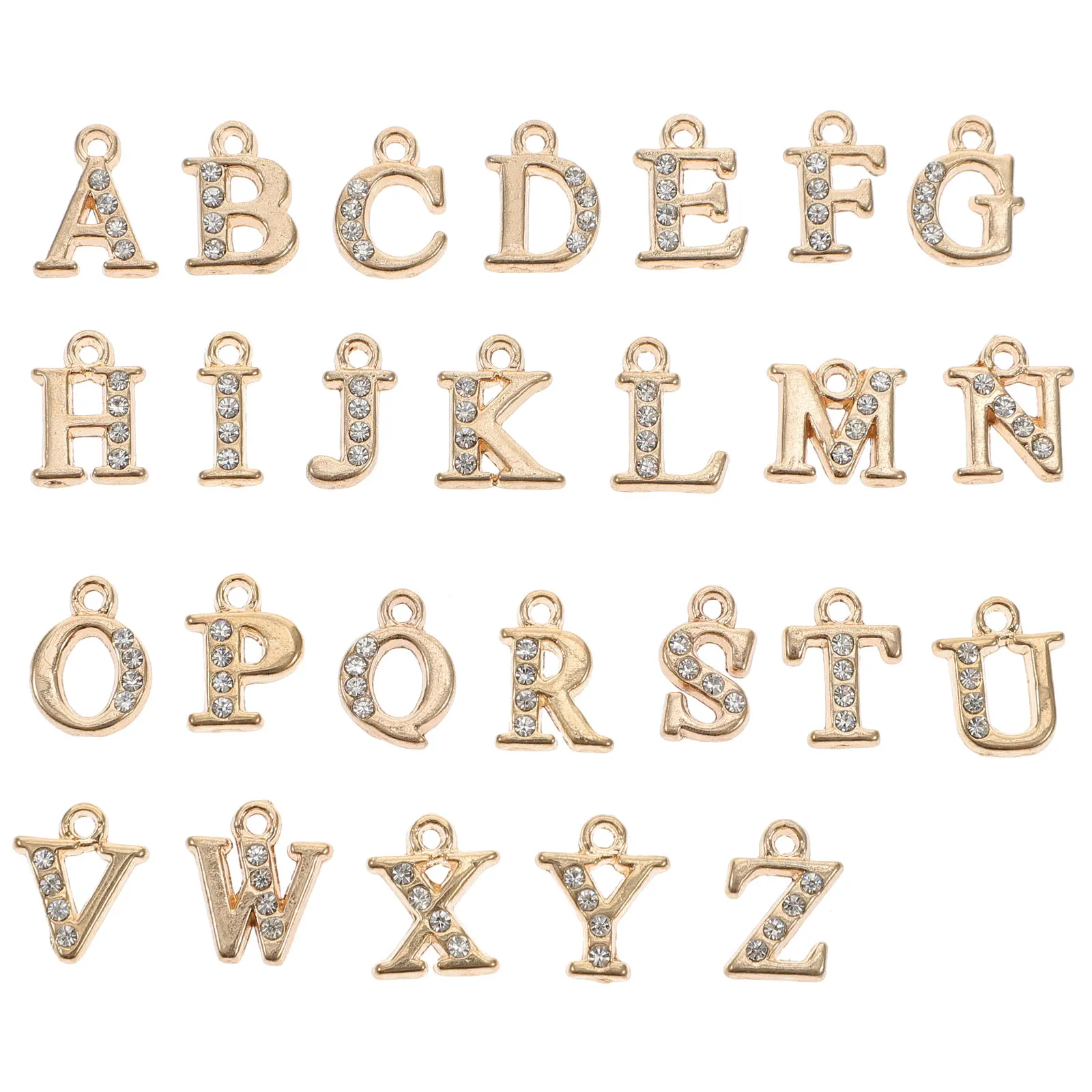 

26pcs Alloy Charm Pendants Smooth Edge Diy Jewelry Making Letter Charm Crafts Alphabet Accessories Safe Durable