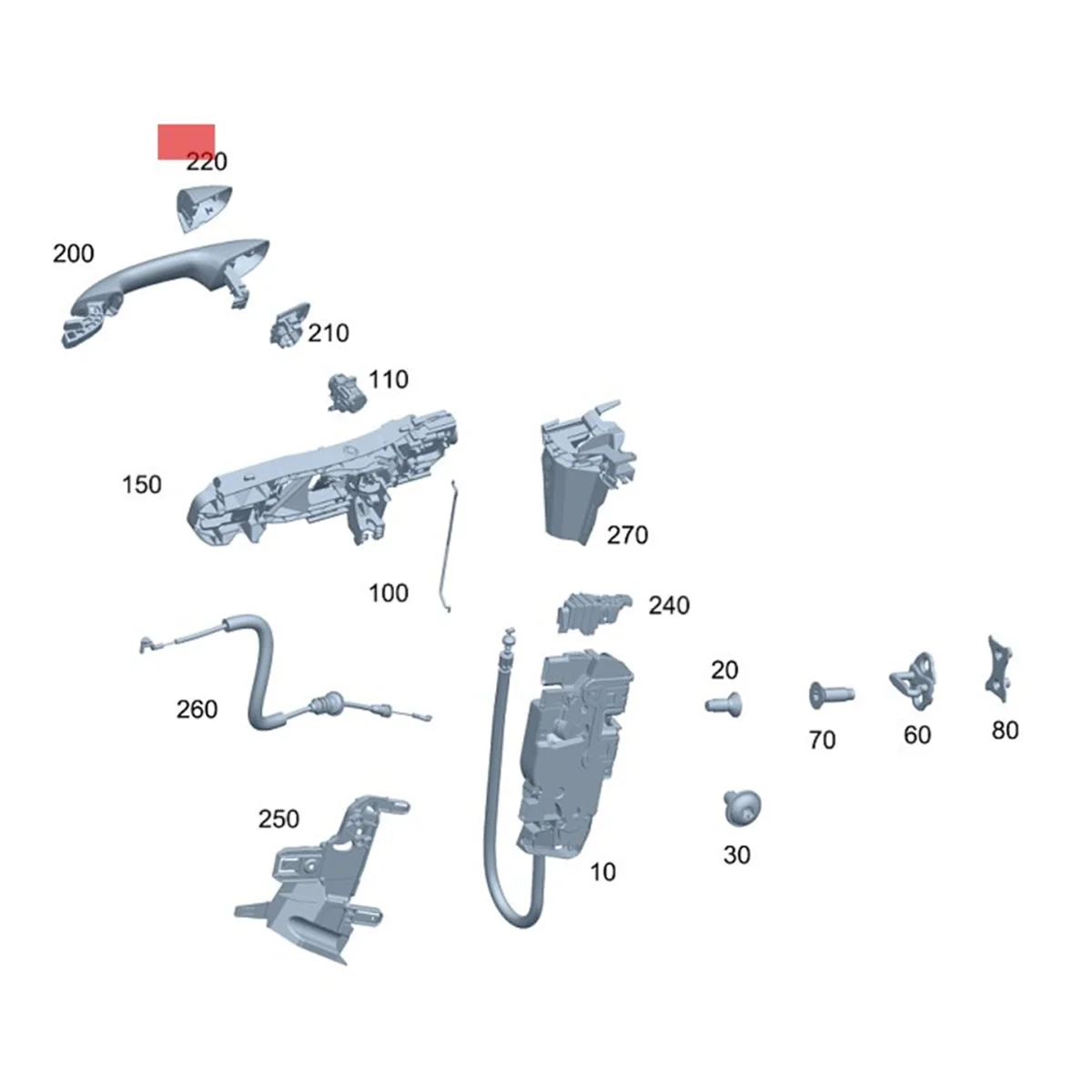 Крышки ручек левой передней двери Накладка Хромированная крышка A 0997661700   Для Mercedes-Benz C-Class W205 S205 W222 W213 C253 2015-2021 A