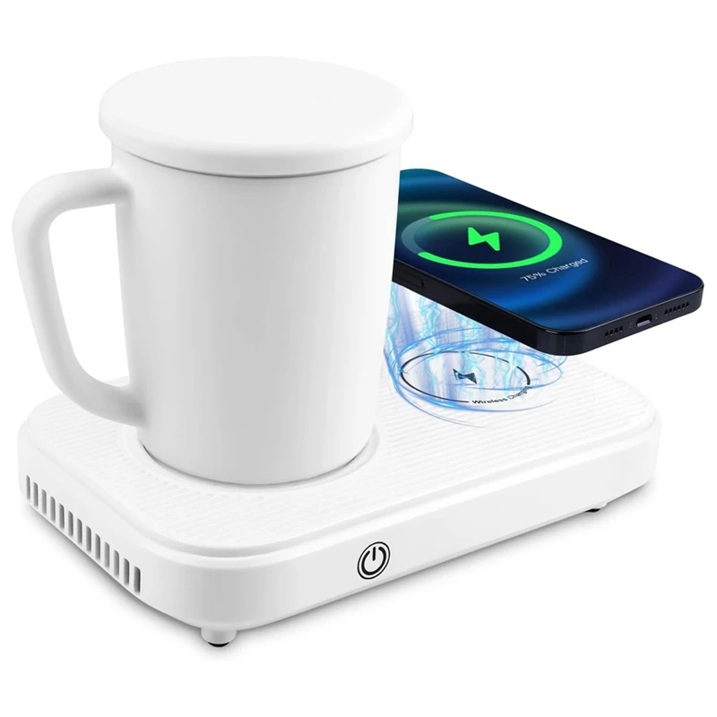 

3 In1 Smart Self Heated Refrigeration Coffee Mug Wireless Charger Base Thermostatic Coaster For Office Desk/Home