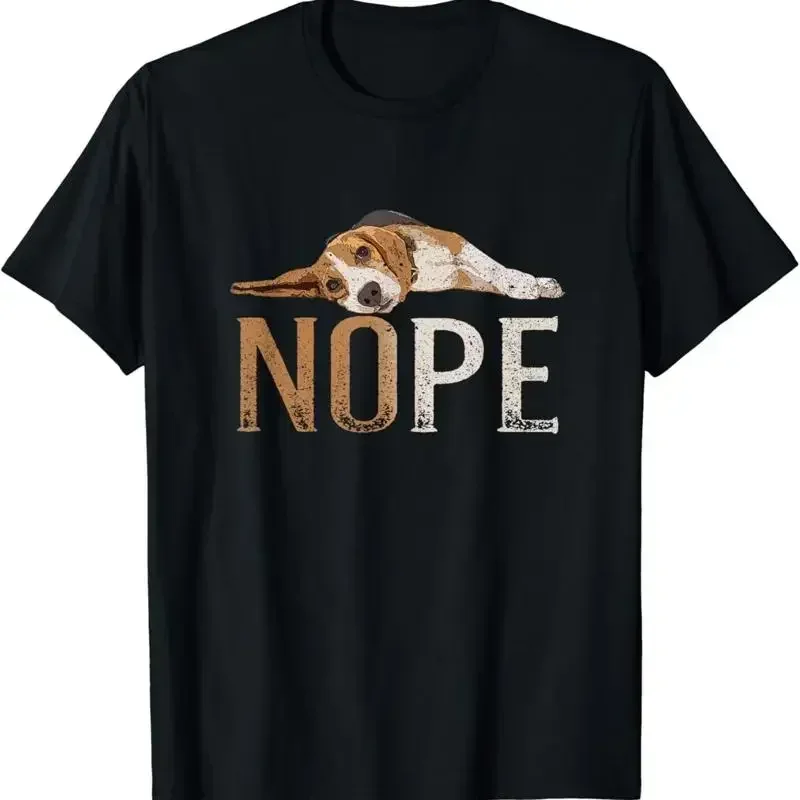 Nope Lazy Beagle Funny Dog Lover Vintage Cute Mom T Shirt