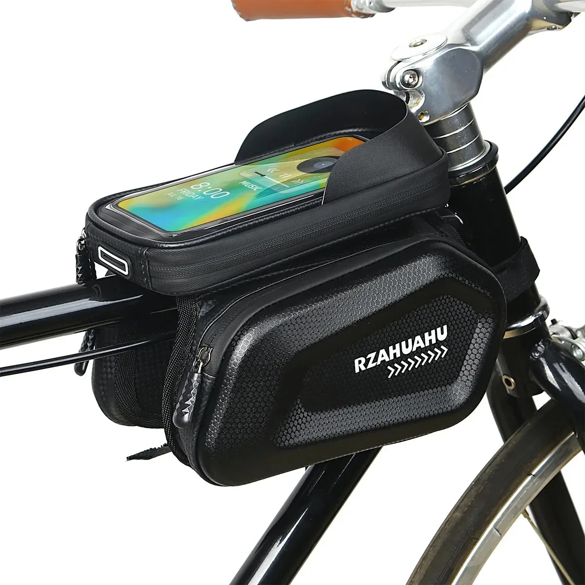 Bike Phone Hard Case Waterproof Reflective Large Capacity Top Tube Bag MTB Road Bicycle Saddle Bag Head Bag Front Beam Bag