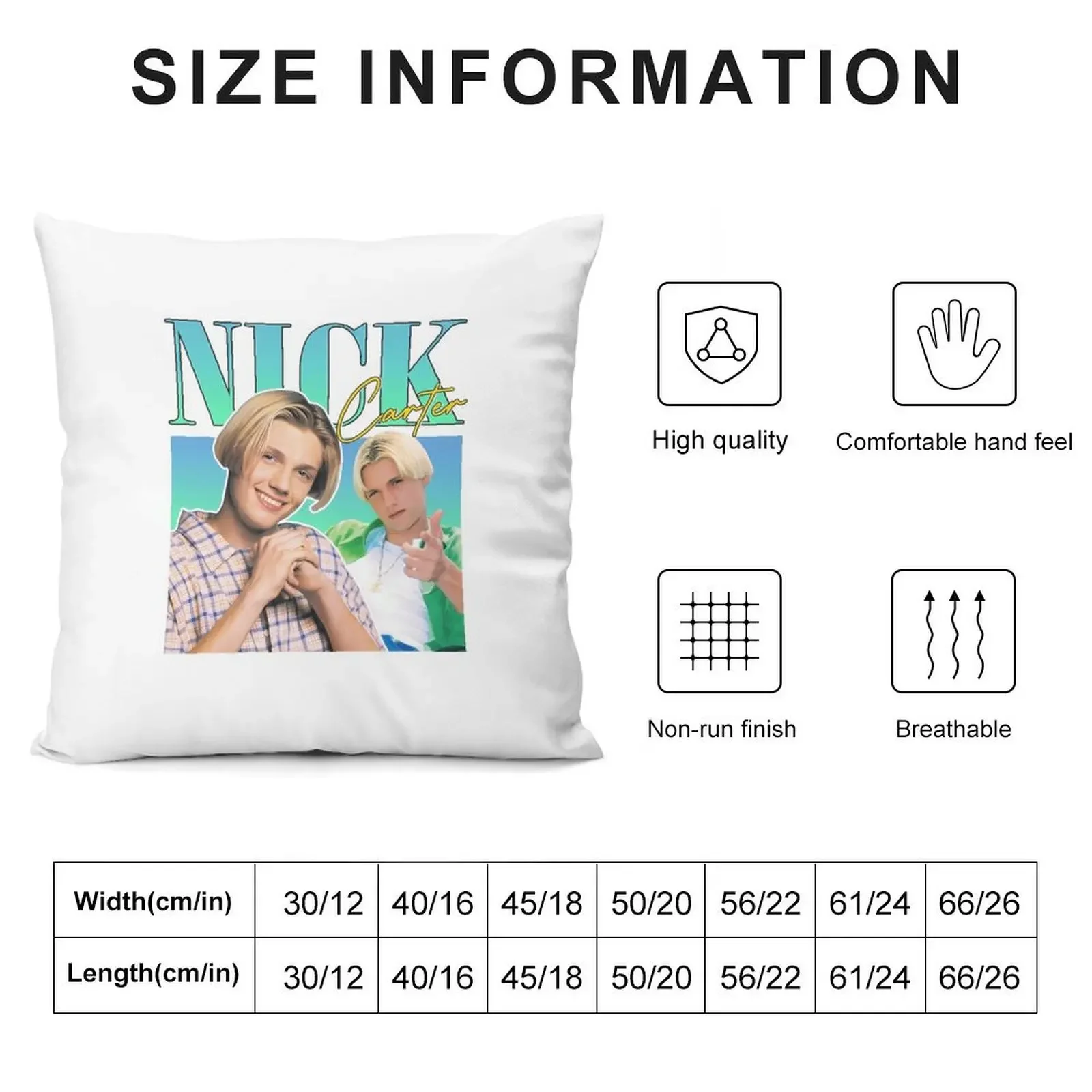 Nick Carter Backstreet Boys 90S Style Throw Pillow Pillow Case luxury decor Christmas Pillow