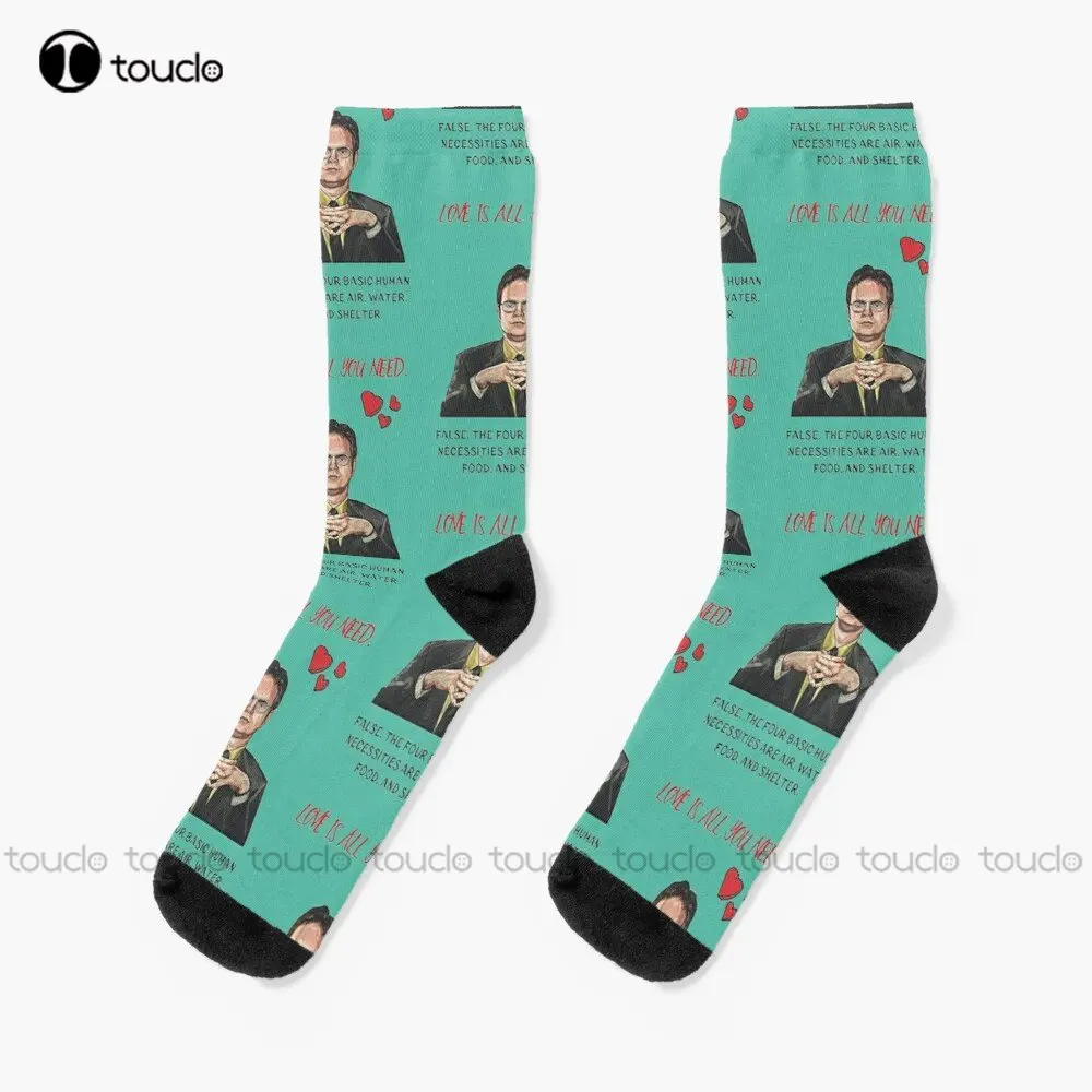 

The Office - Love Is All You Need: False Dwight Schrute Valentines Day Love Socks Sock Boots 360° Digital Printing Streetwear