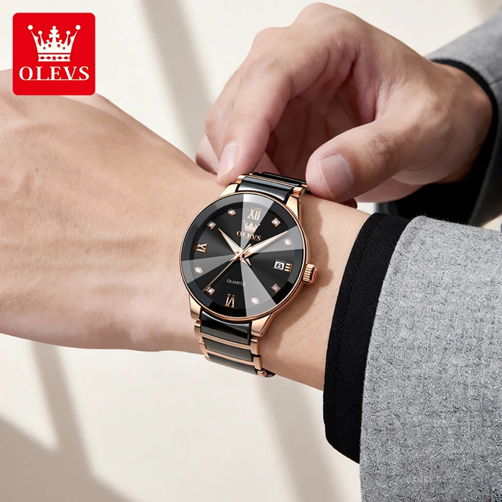 OLEVS 7114 Женские кварцевые ч – обзор и цена Luxury Ceramic Watch