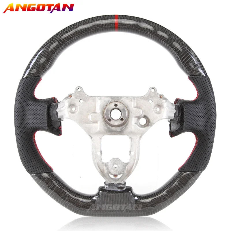 

Real Carbon Fiber Steering Wheel Preforated Leather Red Stitching For Nissan GTR GT-R R34 1999-2006 Custom Steering Wheel