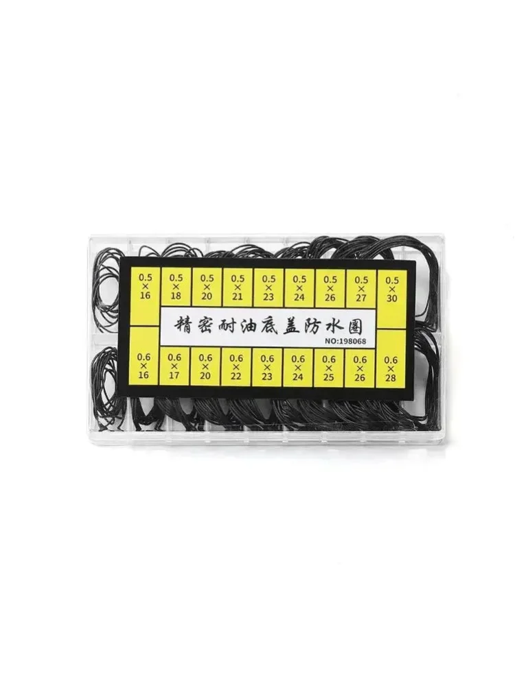 200 Stück Gummi-O-Ringe für Uhrengehäuse, wasserdichte Dichtung für Uhrmacher, Ölreparaturwerkzeuge, Dicke 0,5 mm/0,6 mm, O-Ring-Dichtung