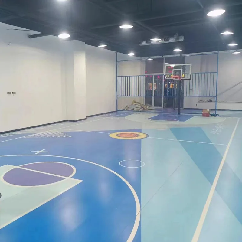 Beable Create Your Dream Court Customizable PVC Flooring With Varied Thickness Design Lines LOGO For Basketball Court