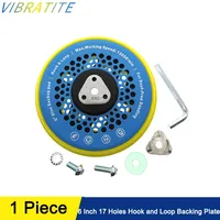6 Inch 150mm Sanding Pad 15/17 Holes Backing Plate Hook and Loop  Abrasive Power Tools for Dual Action Polisher Sander Polishing