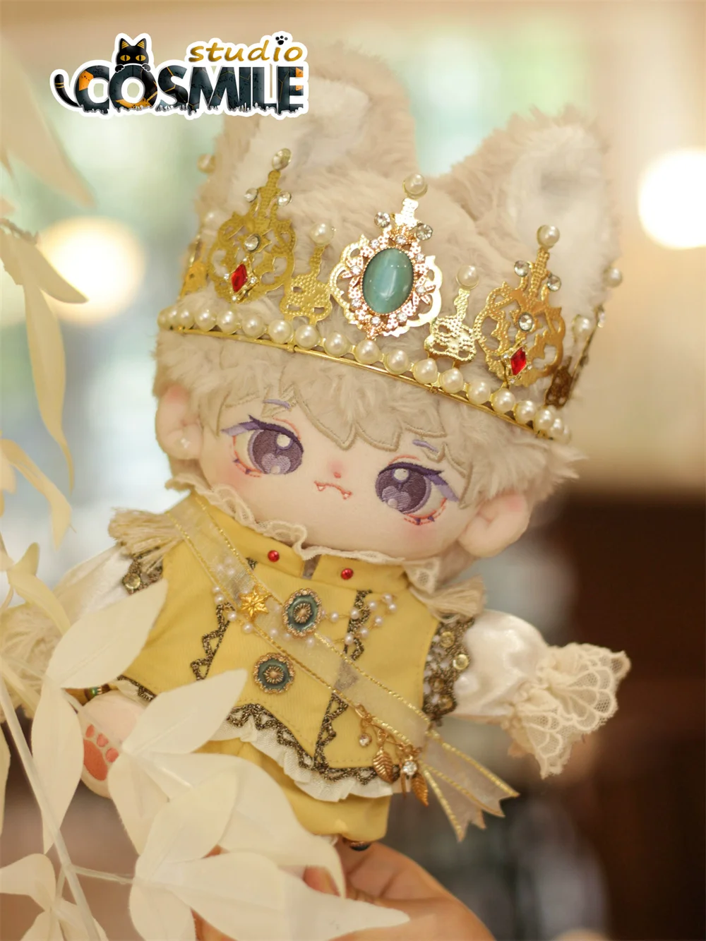 

European Royal General Classical Prince Knight King Coronation Crown for 20cm Plush Doll Clothes Clothing Costume Sa KL Dec