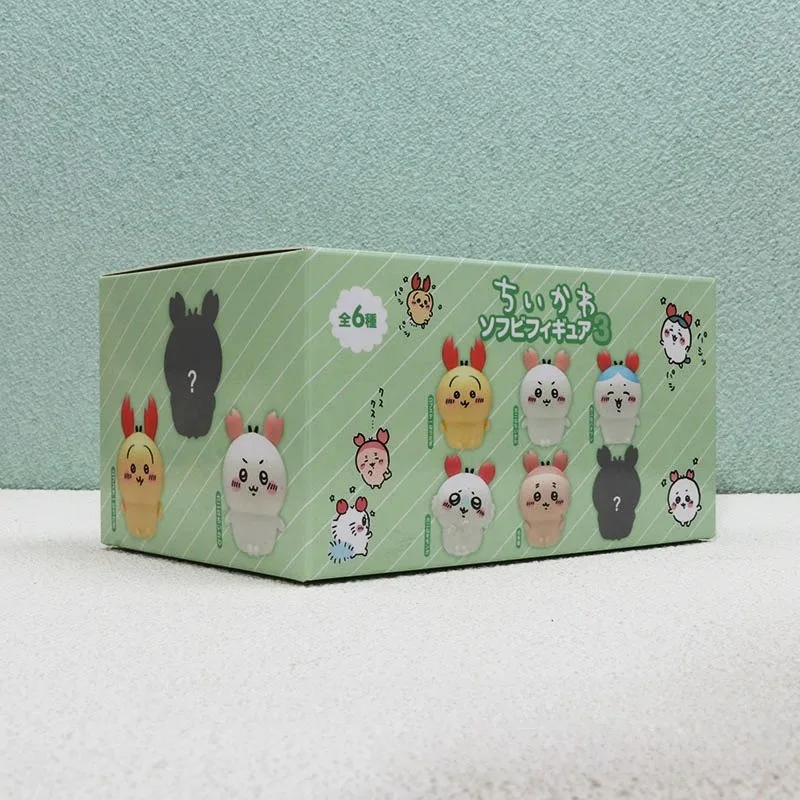 Chiikawa Crab Costume PVC Figure Set Cute Anime Collectible Mini Dolls Usagi Hachiware Mascot Kawaii Desk Decoration Gift Toy