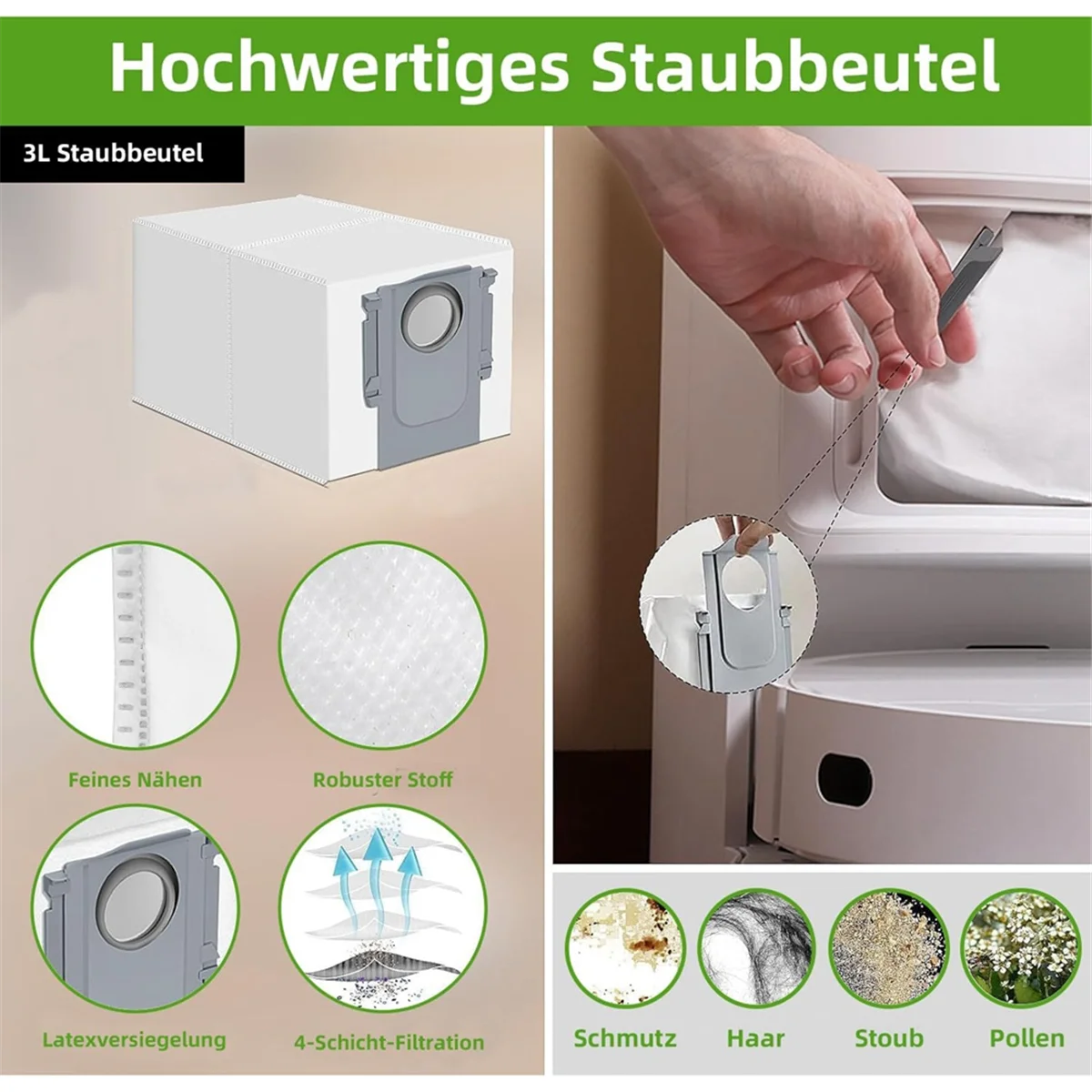 شعبية ل Roborock Q8 Max / Q8 Max +/Q5 Pro/Q5 Pro + مكنسة كهربائية فرشاة جانبية رئيسية فلتر Hepa ممسحة أكياس استبدال أجزاء