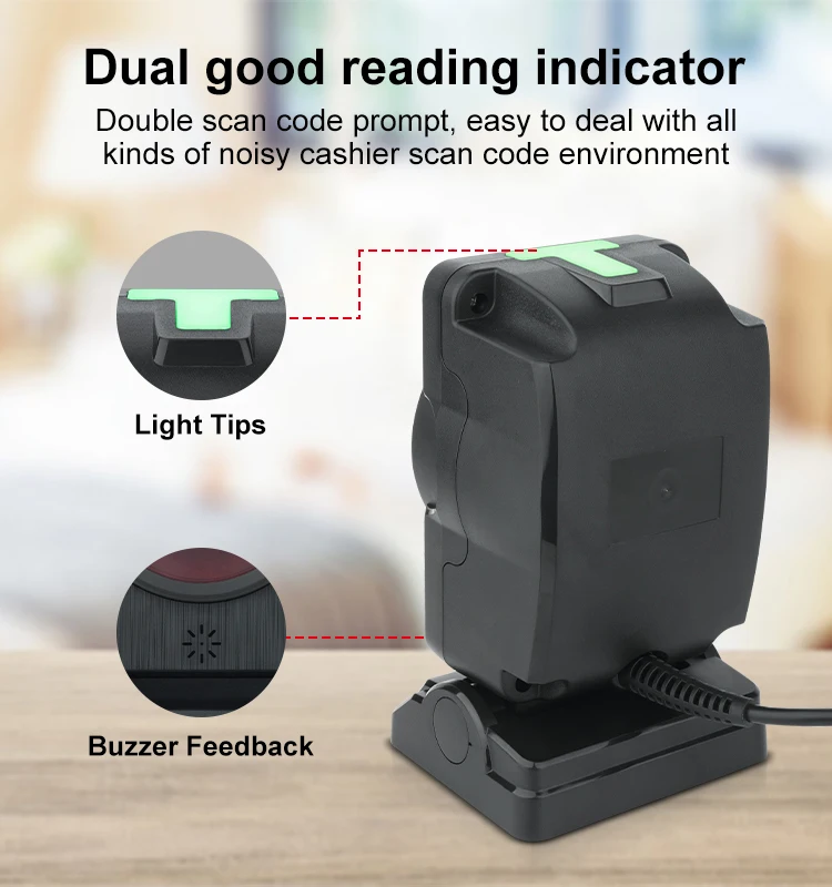 KEFAR 2D แพลตฟอร์ม Barcode สแกนเนอร์เดสก์ท็อปอัตโนมัติ Sensing Data Matrix เครื่องอ่านบาร์โค้ดฟรีสาย USB เครื่องสแกนเนอร์ซูเปอร์มาร์เก็ต