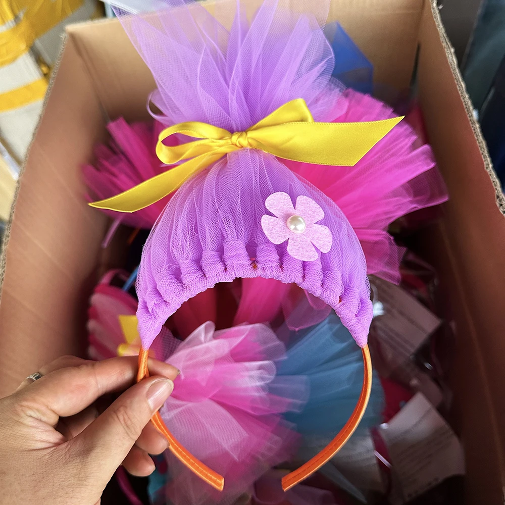 Trolle Papryka Księżniczka Impreza Występ Akcesoria do Włosów Personalizowane Dziecięce Opaski Halloween Cosplay Rekwizyty Nakrycie Głowy Prezent