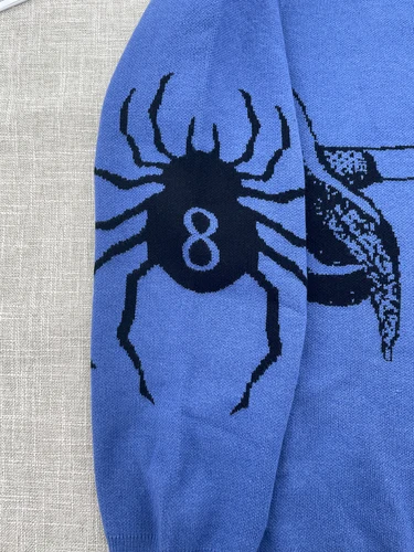 Imagen 2 del producto Suéter de manga larga para hombre y mujer, ropa de calle Y2k con patrón Retro Punk, holgado y versátil, Otoño, 2024