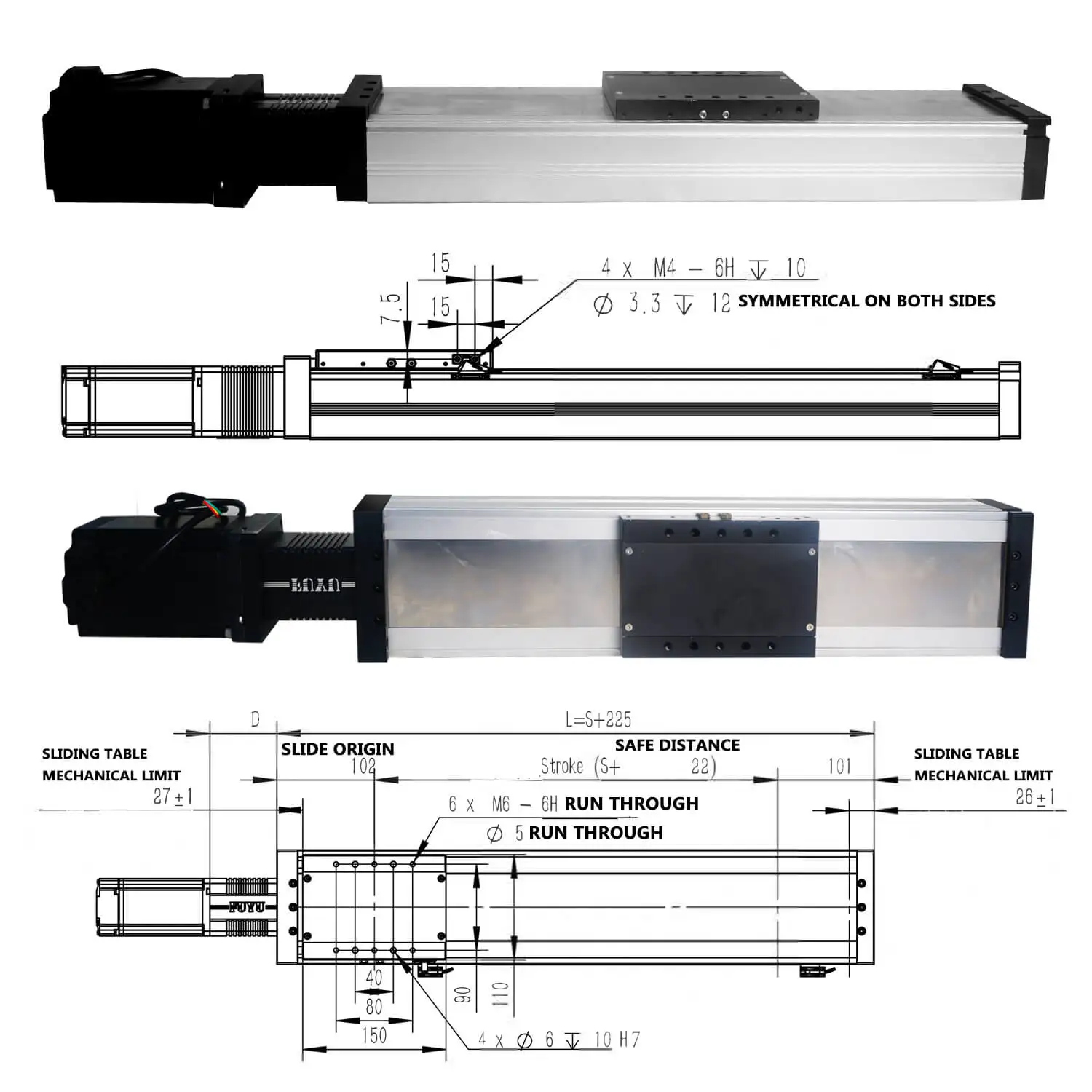 

Factory Price Horizontal or Vertical Usage Aluminium Linear Slide Rail Guide 3 Axis Cartesian Arm Ball Screw Actuator