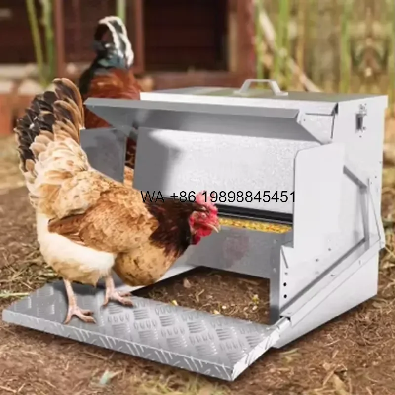Wmwmnu Metal Automatic Chicken Feeder for Poultry Farm Chicken Coop Animal Feeder Farm Equipment