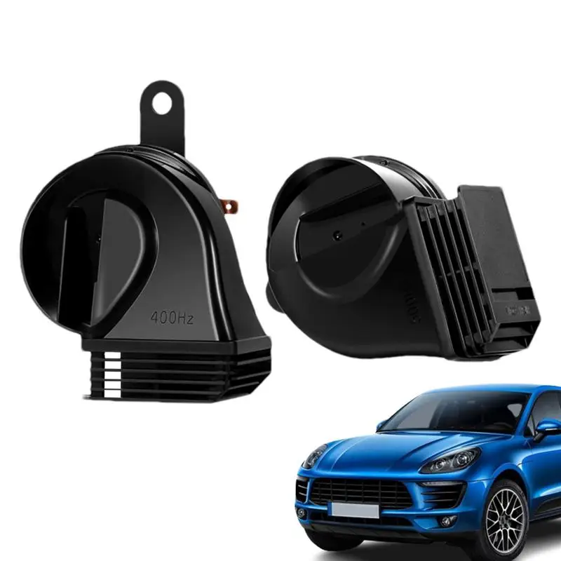 2pcs Snail air horn general 12V Electric Snail Horn Waterproof car motorcycle accessories loud sound improve safety for driving