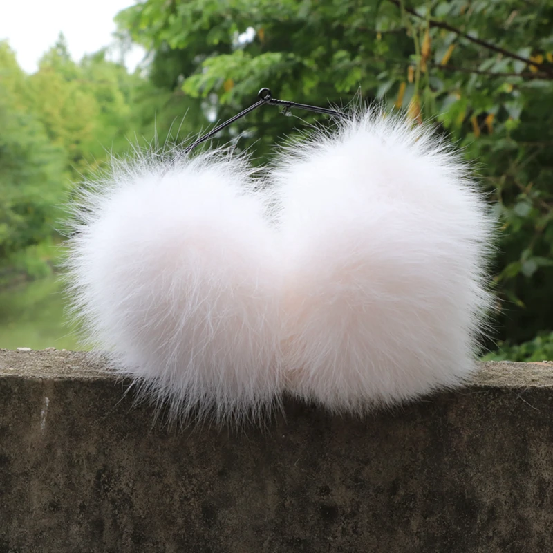 1Real Fox Fur Soft Plush Ear Warmer Winter Accessories Warm Ear Muffs Earmuffs Metal for Women Men Fashion Earflap Ears Cover