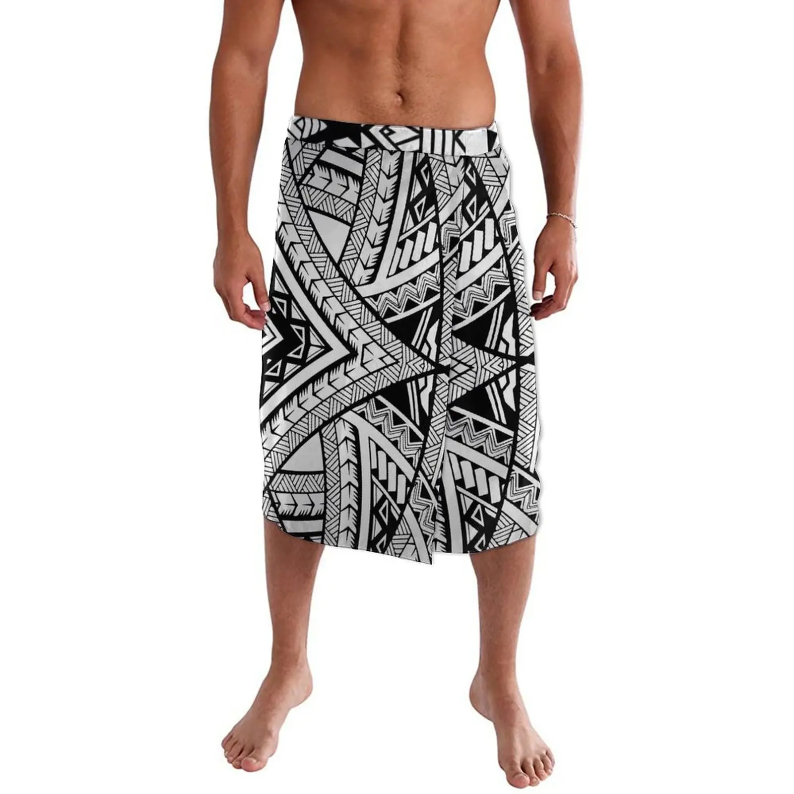 

Polynesian Print Custom Vintage Art Men'S Skirt New Men'S Clothing Bonfire Party Quality Apron Samoa Tribal Ethnic Design