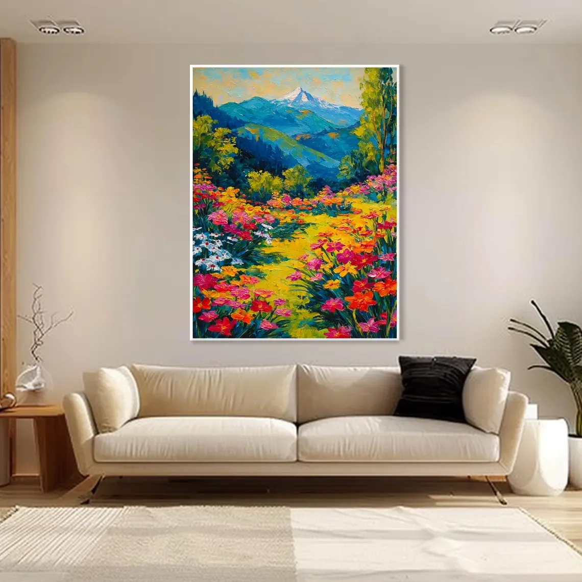 Lukisan Minyak Bunga Abstrak B - Abstract Oil Painting ulasan dan harga