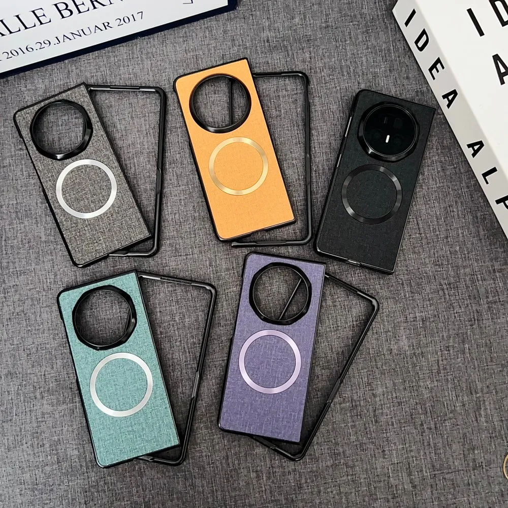 حافظة لهاتف هواوي هونور ماجيك V5 فاخرة من قماش البولي يوريثان شحن لاسلكي مغناطيسي غطاء خلفي لهاتف ماجيك V5 V3 V 5 Shell