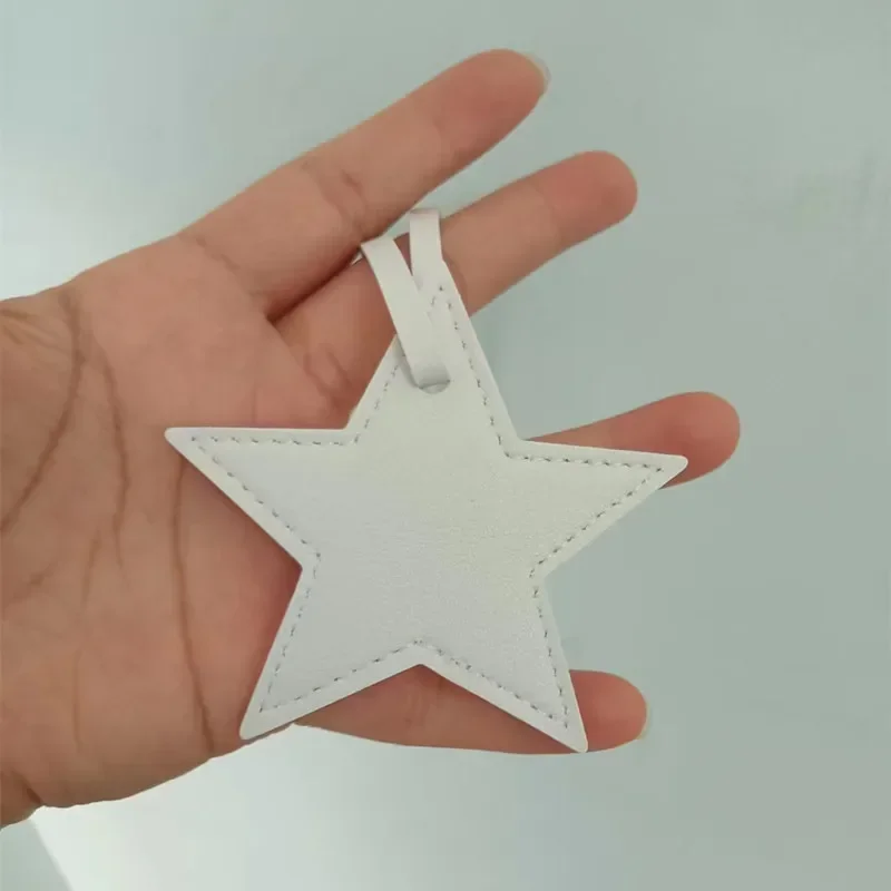 Star PU Leather Tassels Keychain Charms Tassels Five-pointed Star Tassels for Jewelry Making Key Chain DIY Craft Accessories