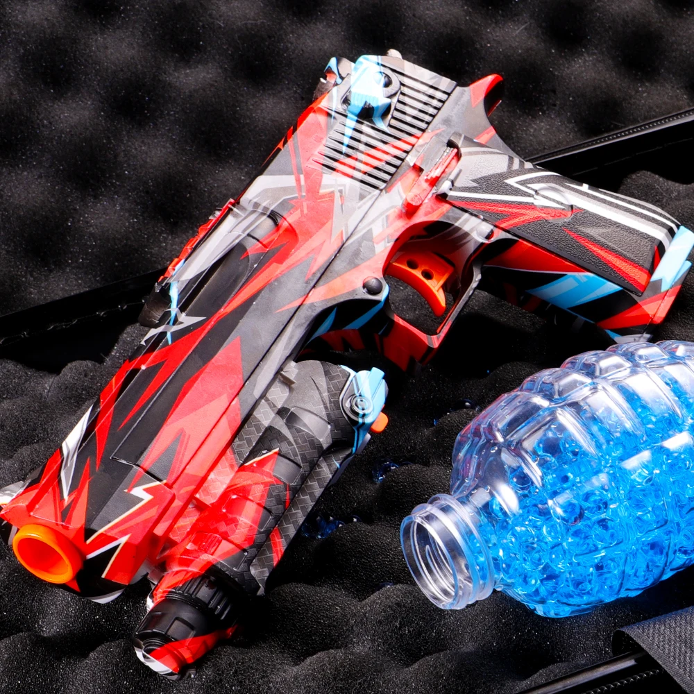 Oplaadbare Desert Eagle elektrische blaster - Strakke metalen afwerking - Automatisch buitenspeelgoedpistool voor teamspel (geen kogels)