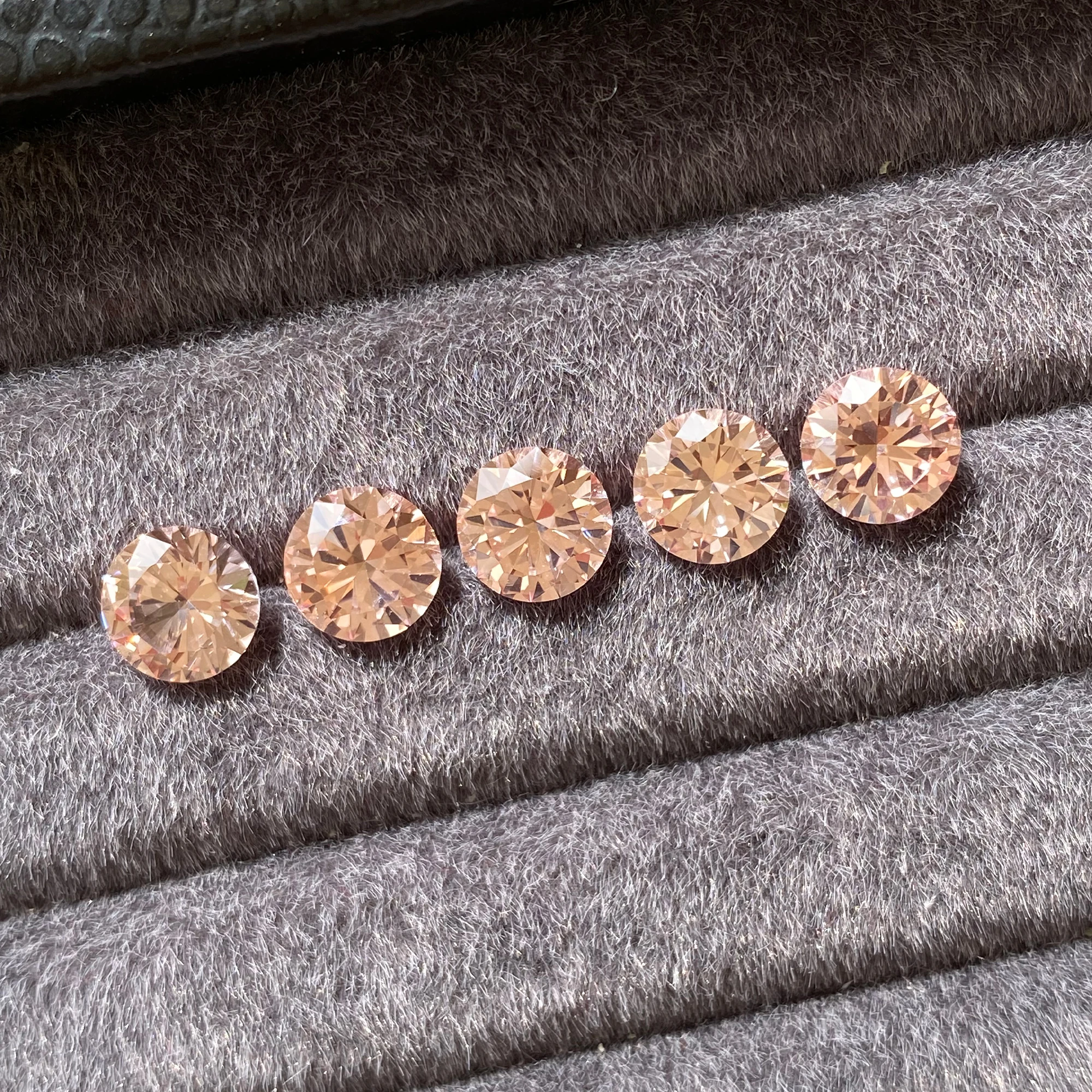 Eme jewe مختبر نمت الياقوت الوردي قطع مستديرة للسحر مواد صنع المجوهرات المتقدمة DIY مع شهادة AGL #5