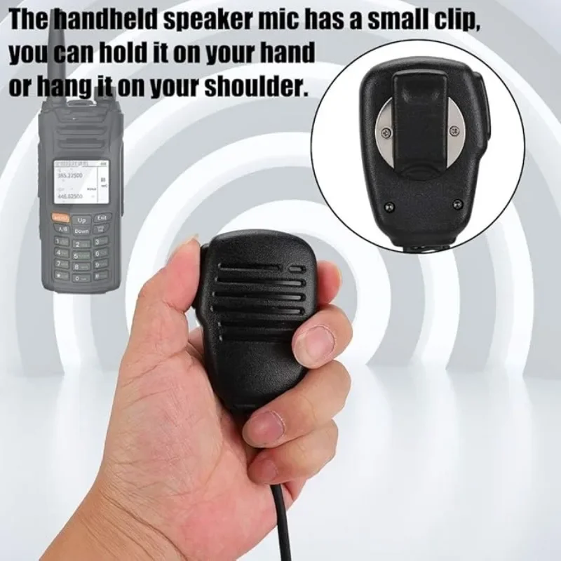 Mini 3.5mm Waterproof Screw Thread Speaker Mic PTT Handheld Microphone Speaker Mic for Icom Alinco  YAESU Vertex Radio VX6R VX7R