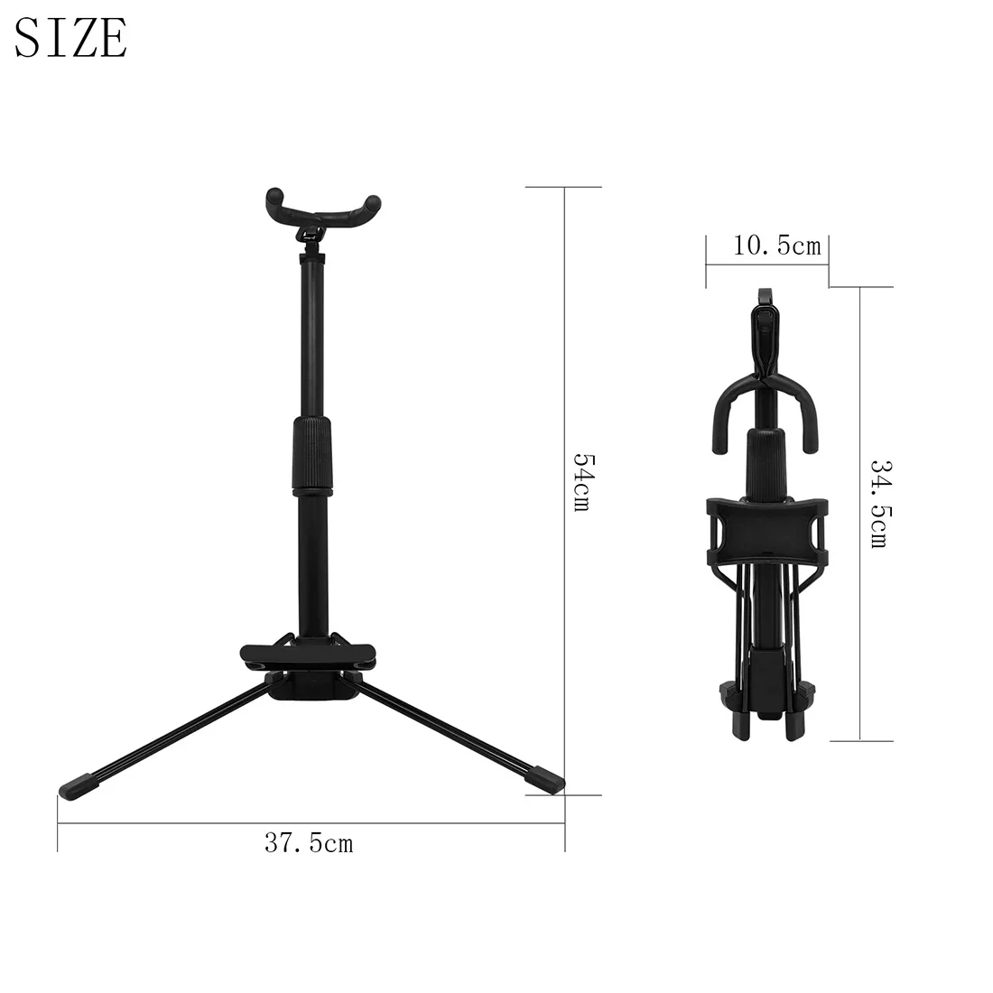 Universal Adjustable Gathered Floor Stand Portable Foldable Digital Wind Instrument Stand for Ukulele Violin Banjo Saxophone