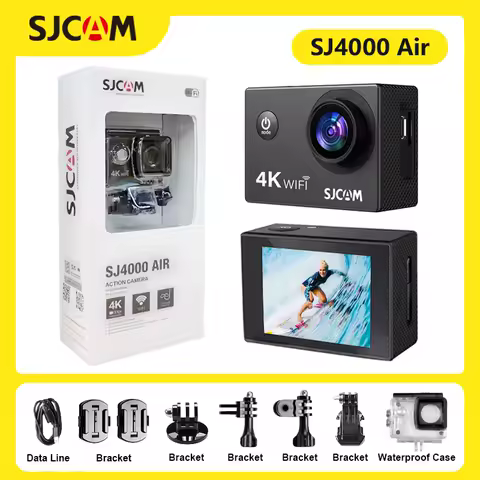 SJCAM SJ4000 에어 액션 카메라 4K 비디오 30M 방수 2.4G WiFi 스포츠 카메라 액션 캠 스포츠 카메라 자전거 오토바이