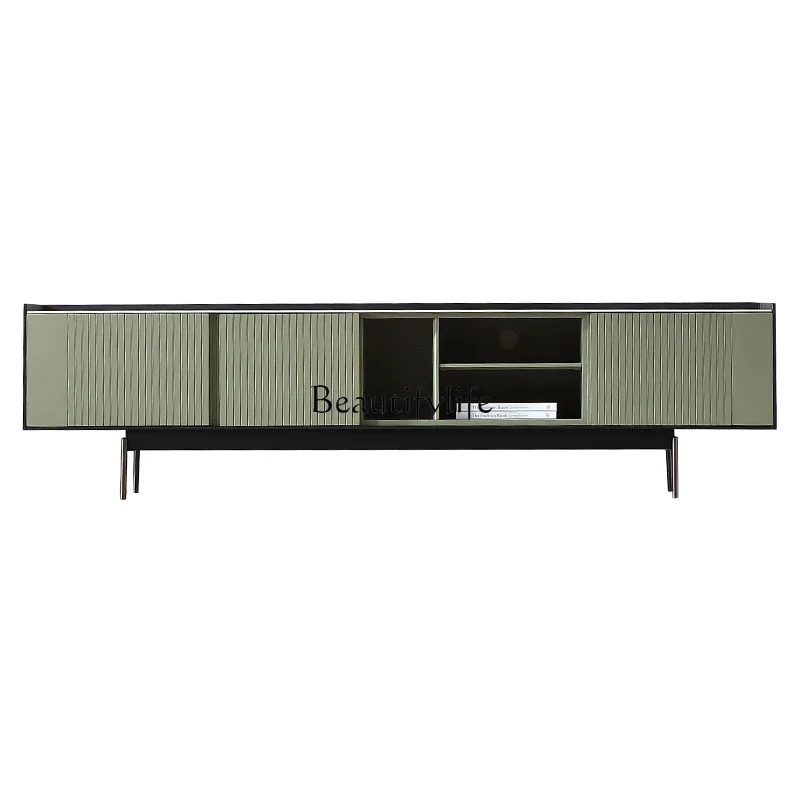 

Italian minimalist living room TV cabinet coffee table modern minimalist villa storage floor cabinet