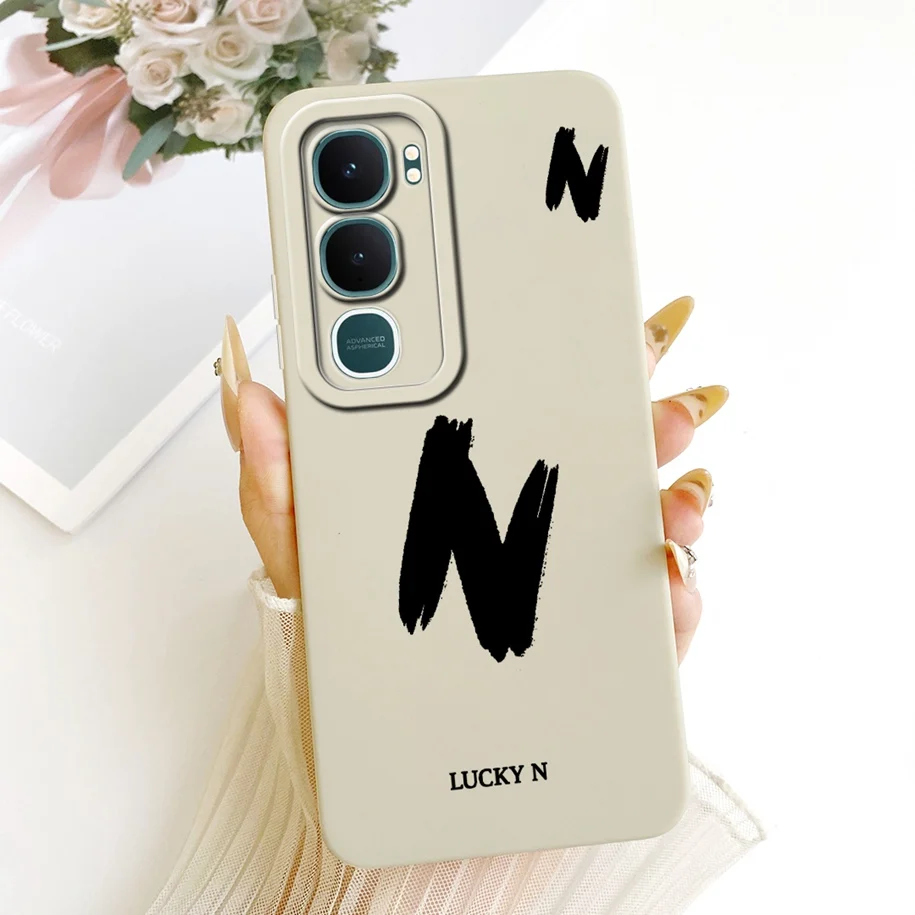 ل Vivo Y31 5G حافظة V2521 غطاء محظوظ الحروف الأولية لينة سيليكون ماتي فوندا الحالات الهاتف ل Vivo Y21d 2025 Y 21D الغطاء الخلفي #6