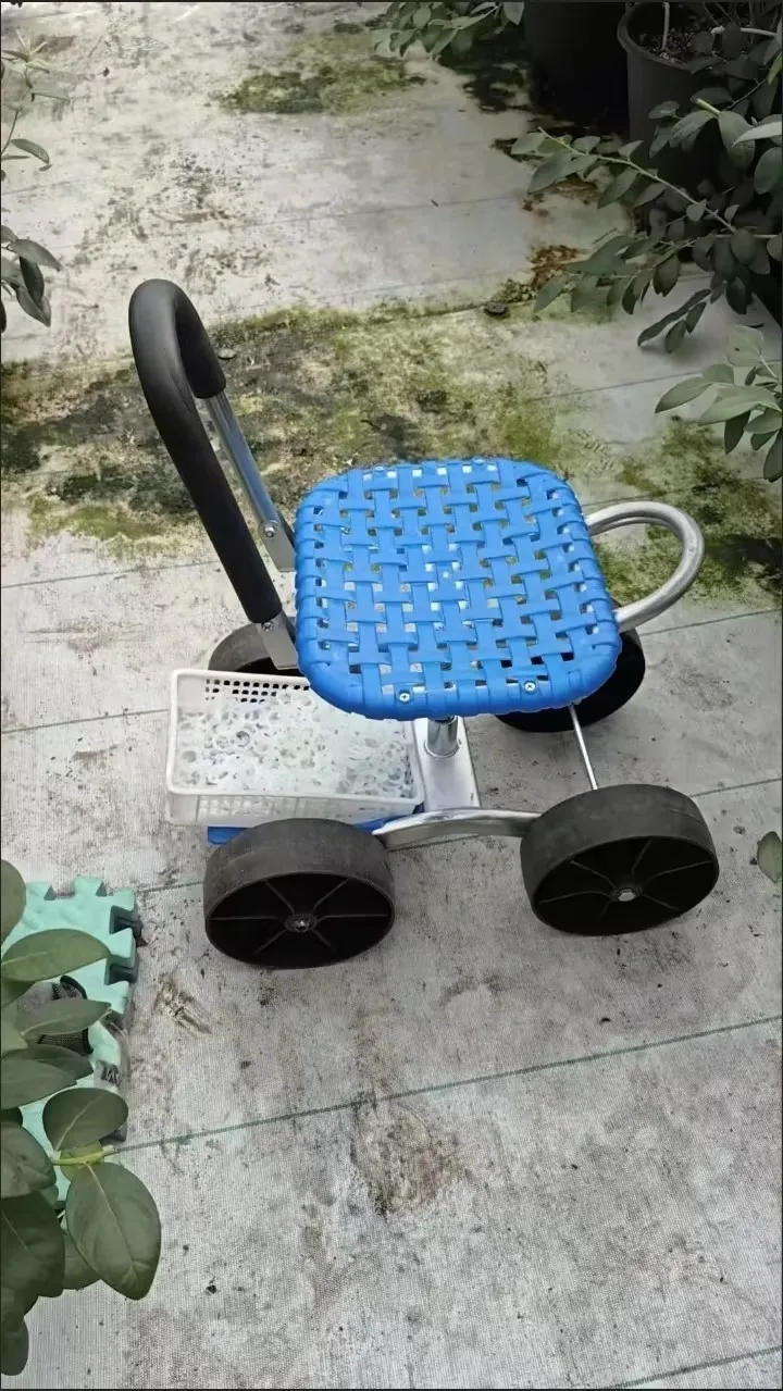 

Новый мобильный стул-табурет на колесах для сада и сельского хозяйства, вращающаяся тележка для работы с инструментами