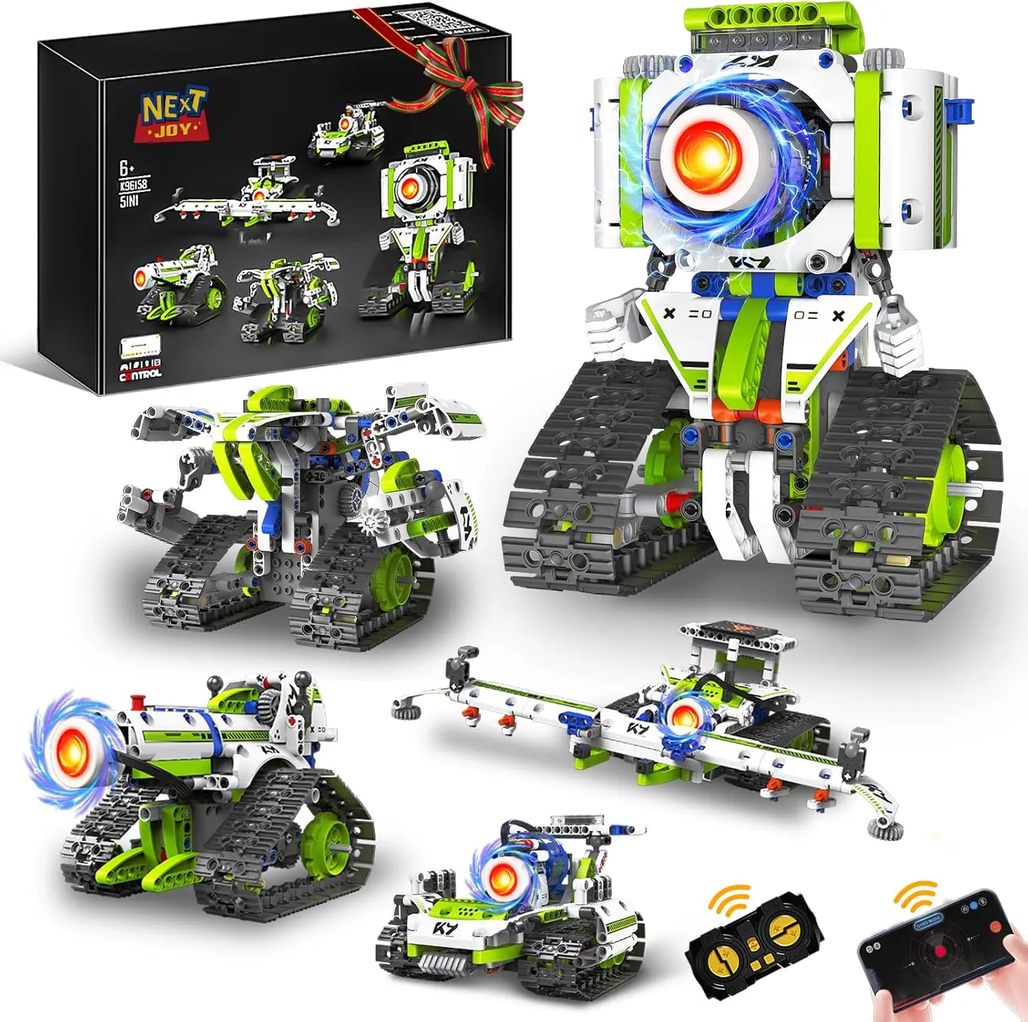 

Robot Building Kit Toys for Kids Ages 8-12, New 5 In1 STEM Toys Robotics Set for Boys Girls,337 Pcs Blocks App & Remote Control