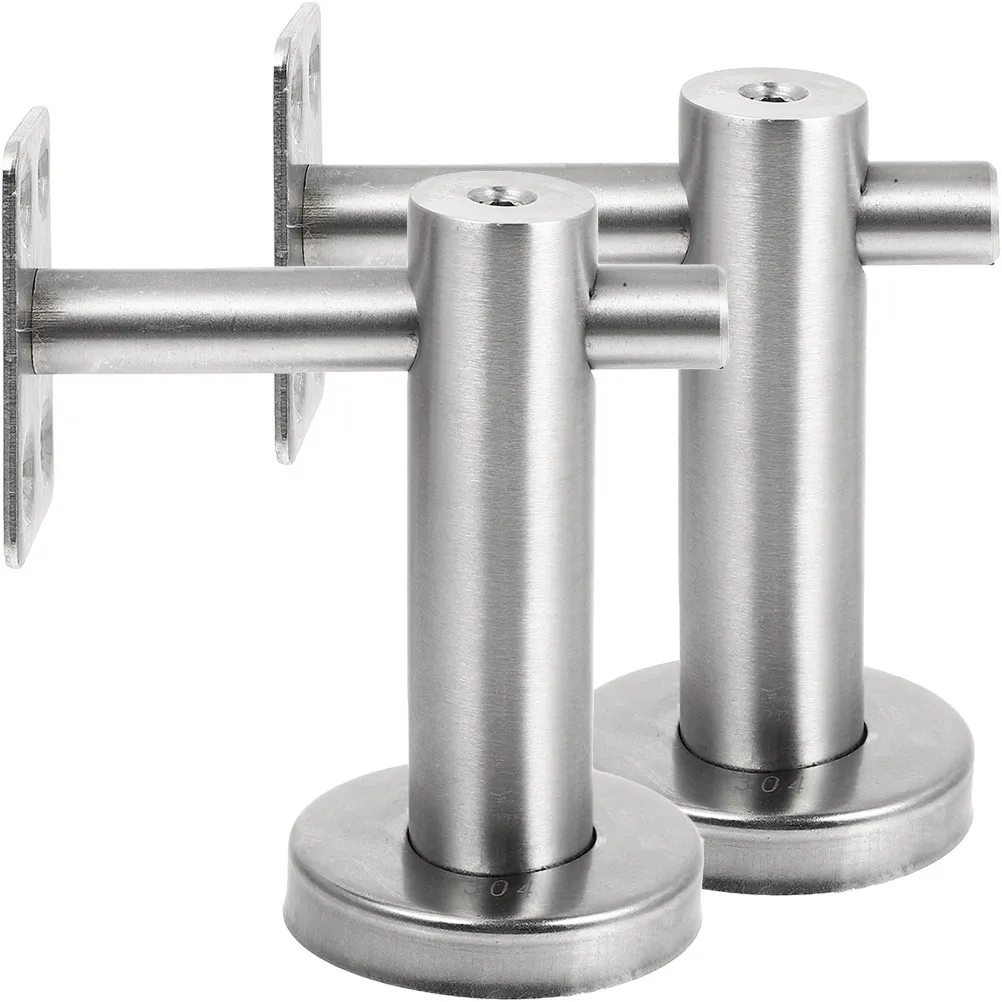 2Pcs Stainless Steel Handrail Brackets Adjustable Stair Railing Support Holder for Indoor Outdoor Staircase Guardrails