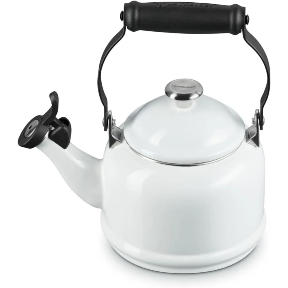 

Чайник Le Creuset White из эмалированной стали емкостью 1,25 литра с металлической отделкой