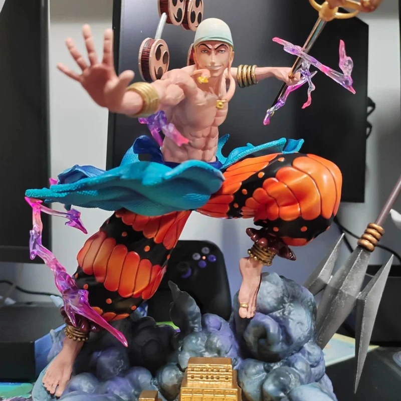 En Stock Figure d'anime Enel Gk Skypiea Eneru Pvc Statue modèle Figurine Anime jouet à la mode ornements Enel modèle jouets cadeau véritable