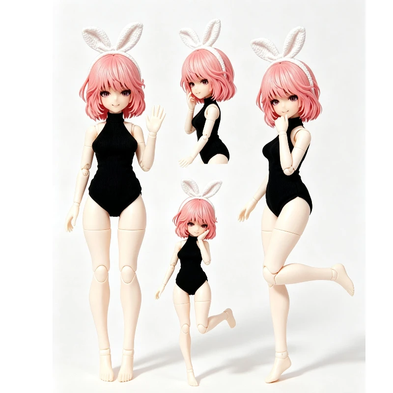 1/12 Scale 12 Points Bjd Mecha Girl Irene Doll Outfit Moon Body Sexy Summer One‑Piece Swimsuit Figure Costume