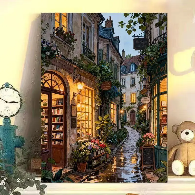DIY Oil Painting By Number Four Seasons of Landscape  Paint By Number Oil Handpainted Acrylic Unique Gift Wall Art Home Decor