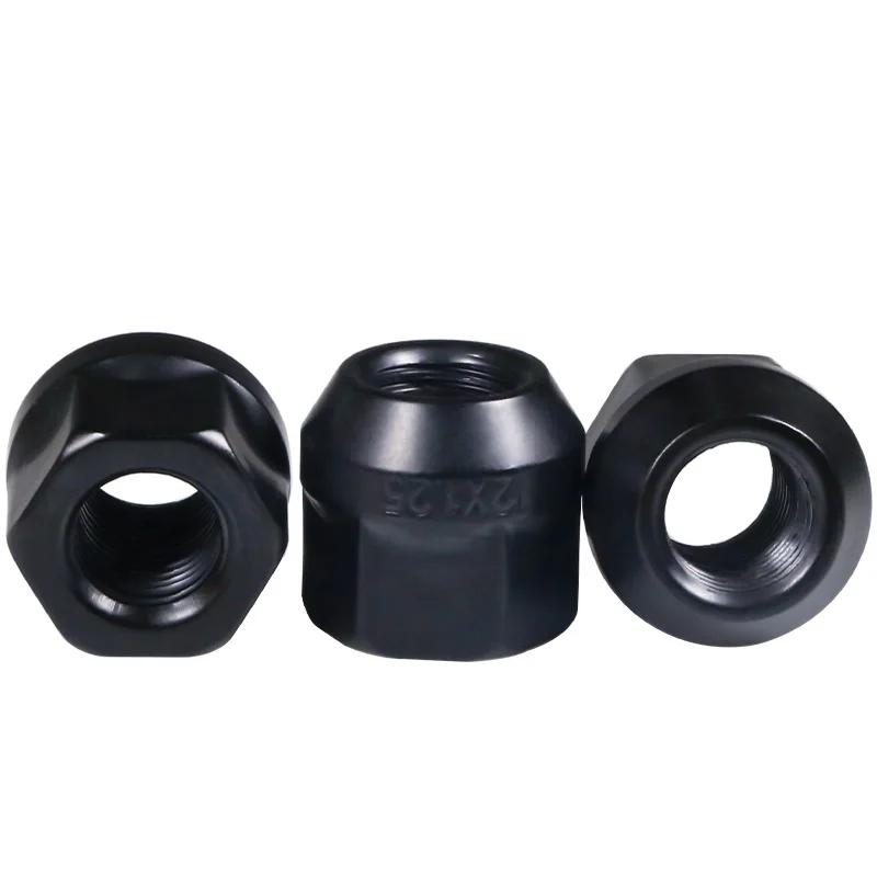 height 21mm Open end  Lug Nuts Black Wheel Nuts 19mm M14 x 1.5,m12x1.25,m12x1.5,1/2-20