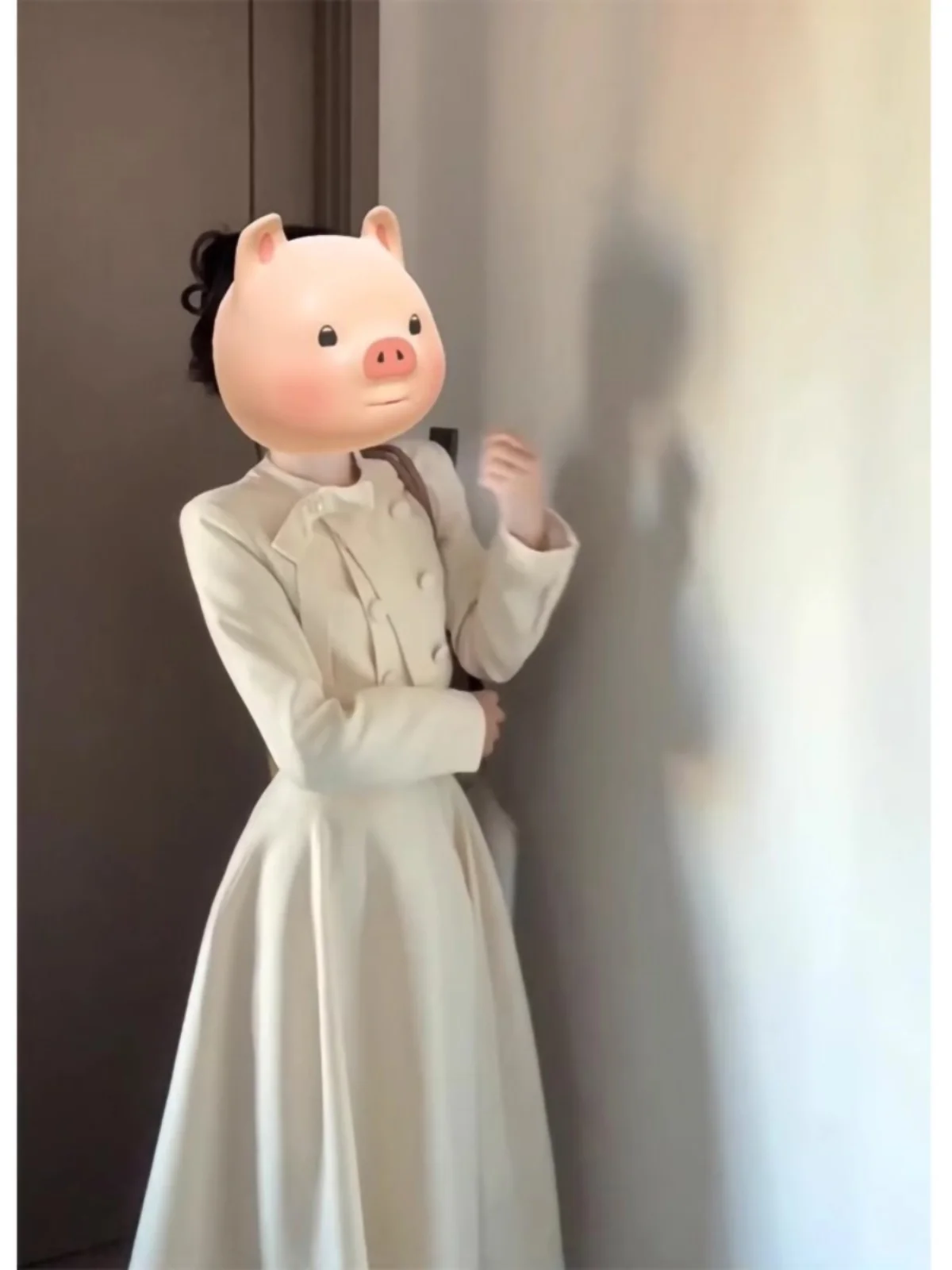 

Элегантный женский твидовый жакет на зиму, из толстой овечьей шерсти, в стиле Харадзюку и корейском стиле, с V-образным вырезом, объемный, съемный, в богемном стиле