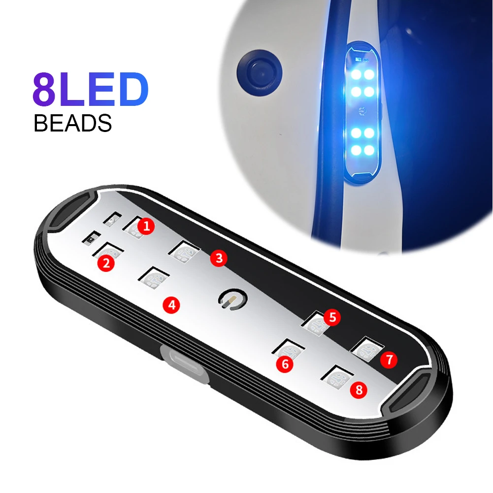 1/2Pcs Car Door Warning Light Anti-Collision Flash Atmosphere Welcome Light USB Charging LED Welcome Light Auto Open Door Lights